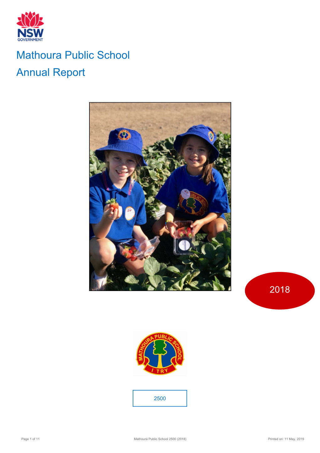 2018 Mathoura Public School Annual Report