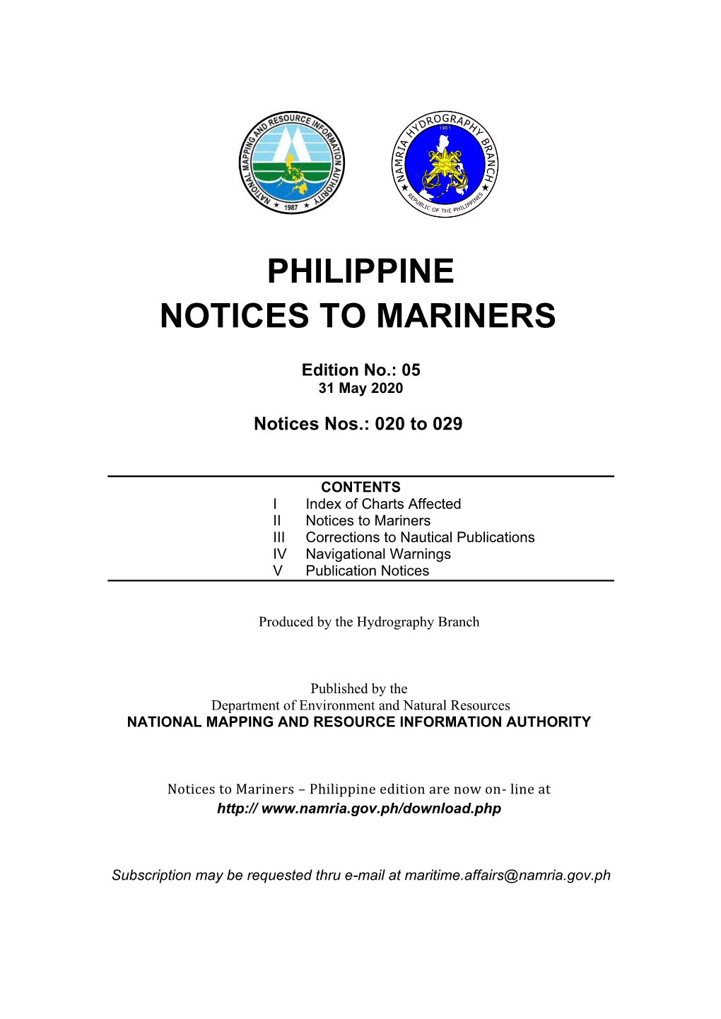 Philippine Notices to Mariners