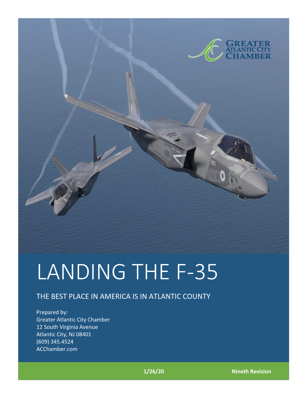 Landing the F-35 the Best Place in America Is in Atlantic County