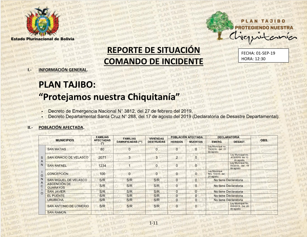 PLAN TAJIBO: “Protejamos Nuestra Chiquitanía”