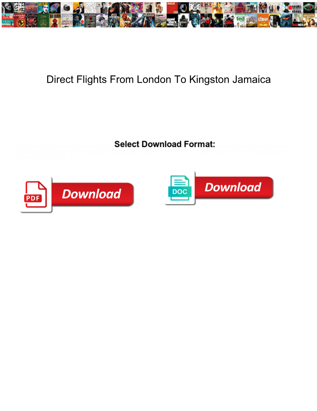 Direct Flights from London to Kingston Jamaica