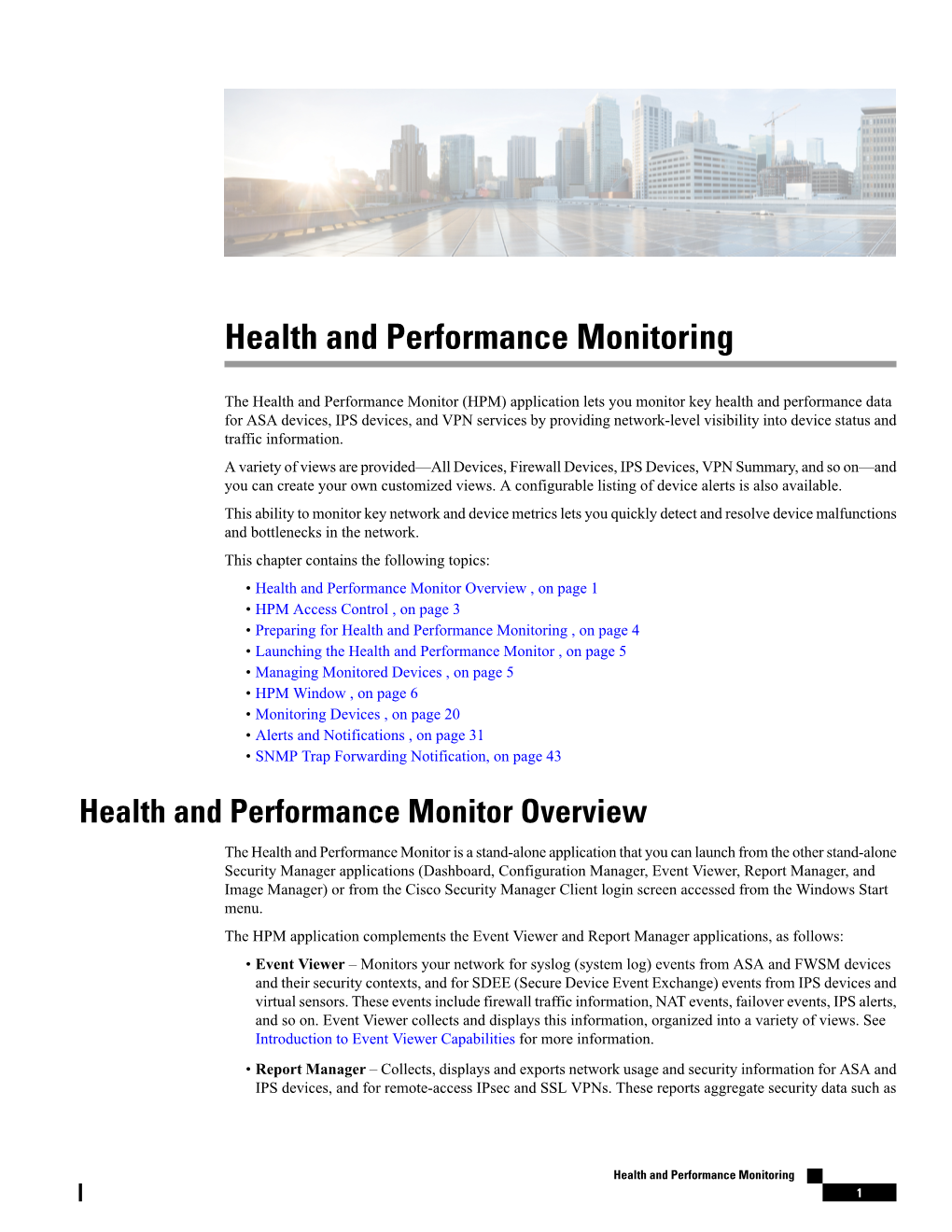 Health and Performance Monitoring