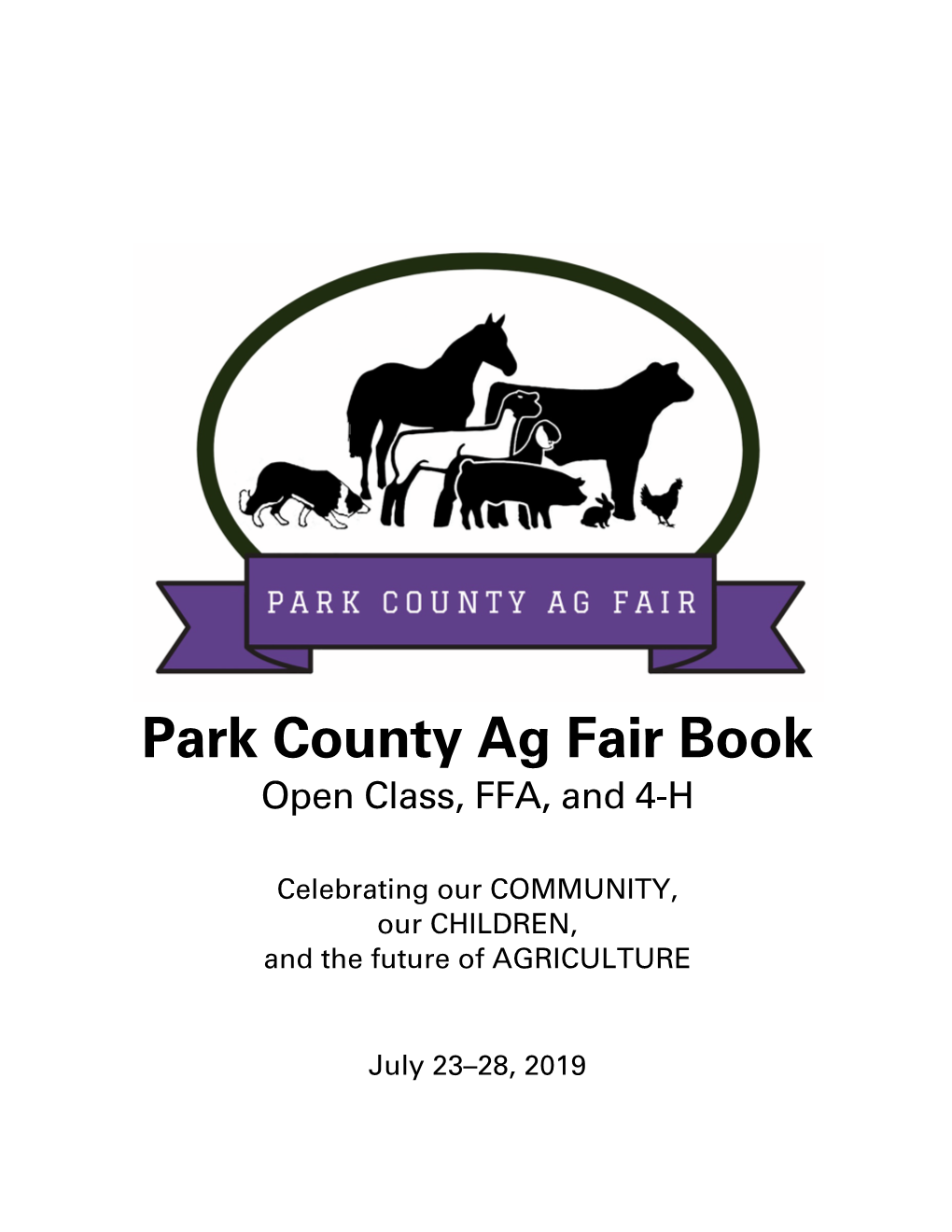 Park County Ag Fair Book Open Class, FFA, and 4-H