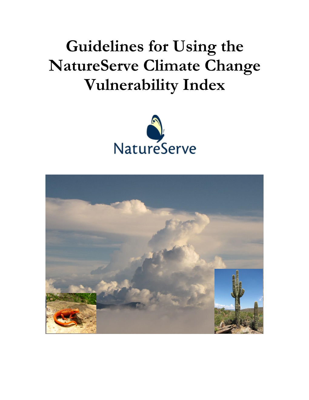 Guidelines for Using the Climate Change Vulnerability Index