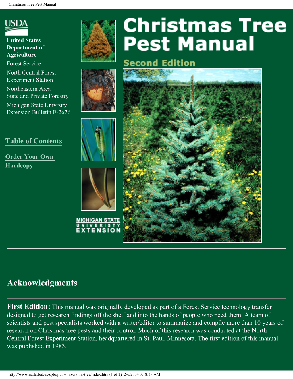 Christmas Tree Pest Manual