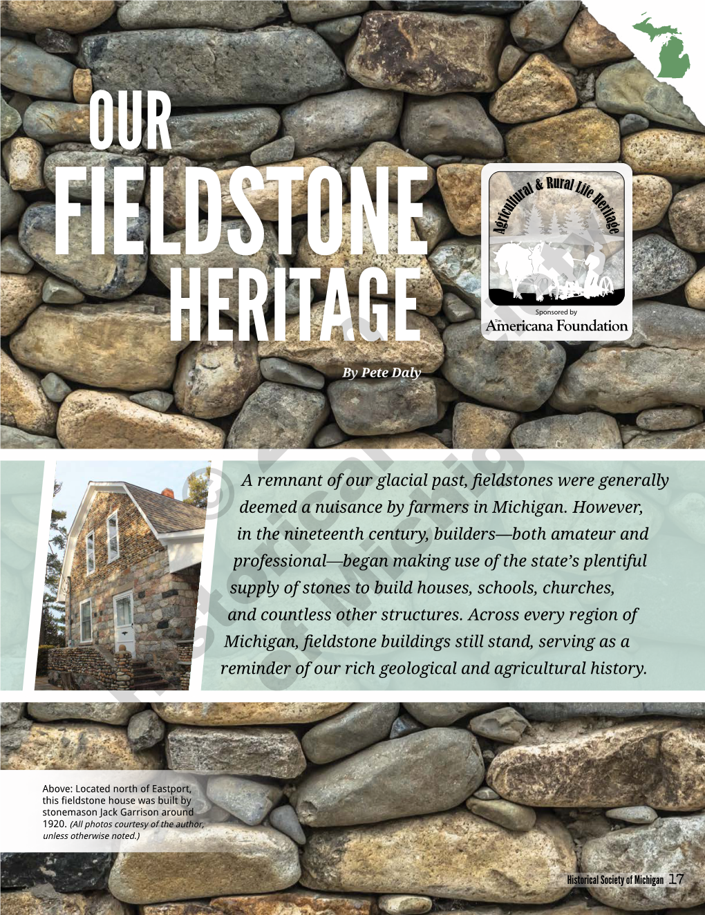 Fieldstone Heritage by Pete Daly Society