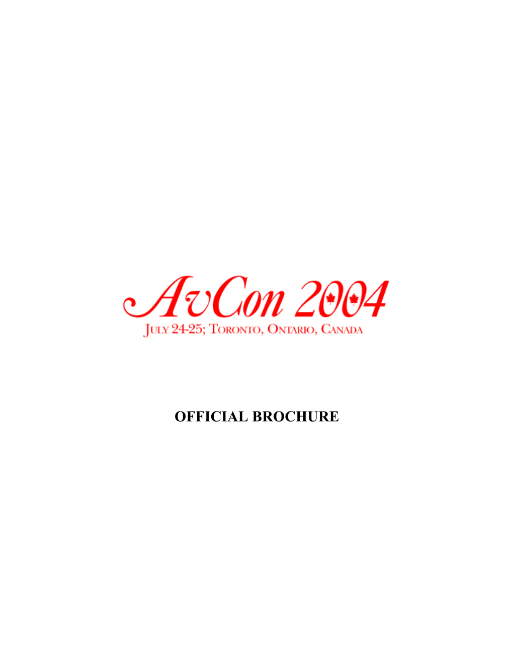 Official Avcon Brochure