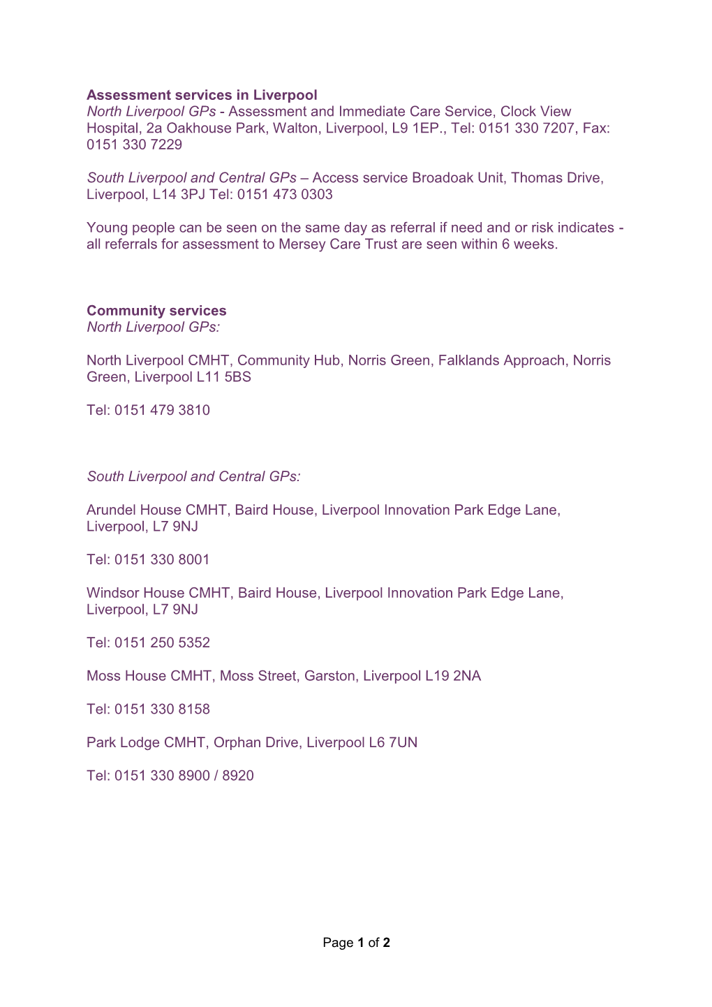 Mersey-Care-Contact-Information.Pdf