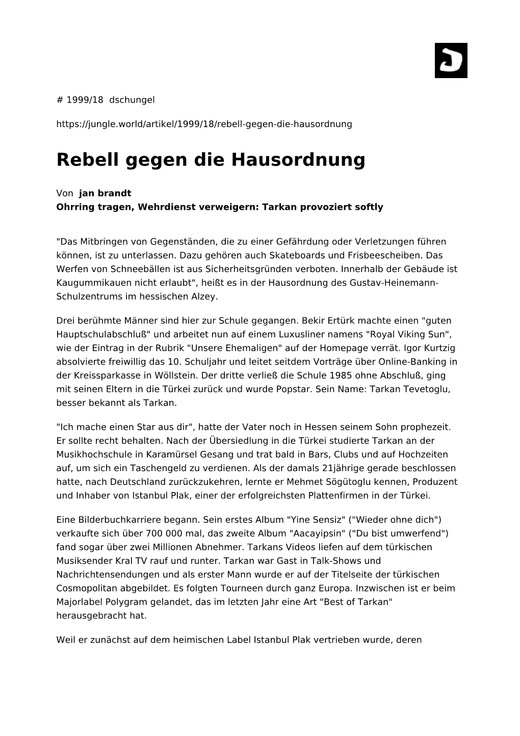 Rebell Gegen Die Hausordnung