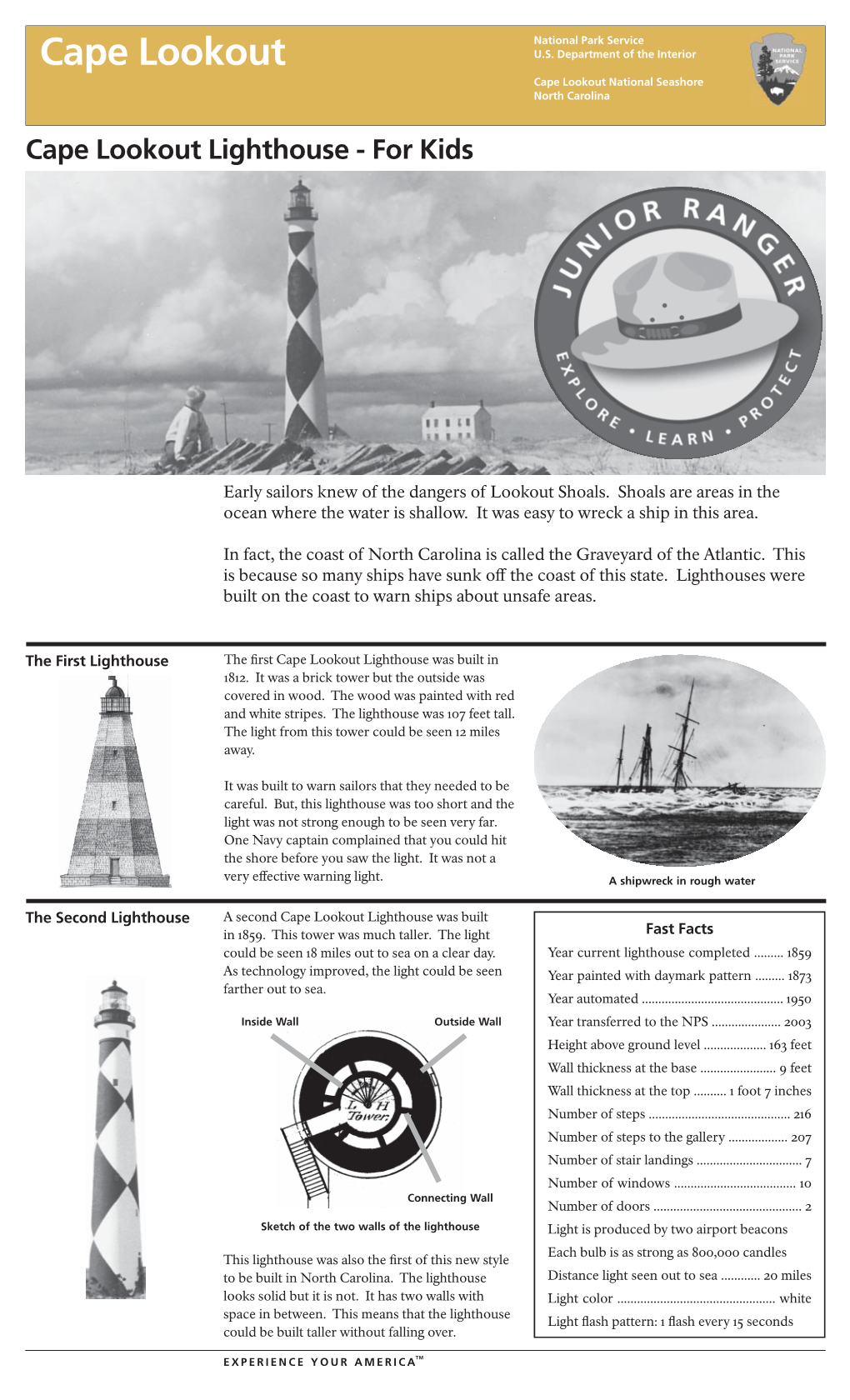 Cape Lookout Lighthouse - for Kids