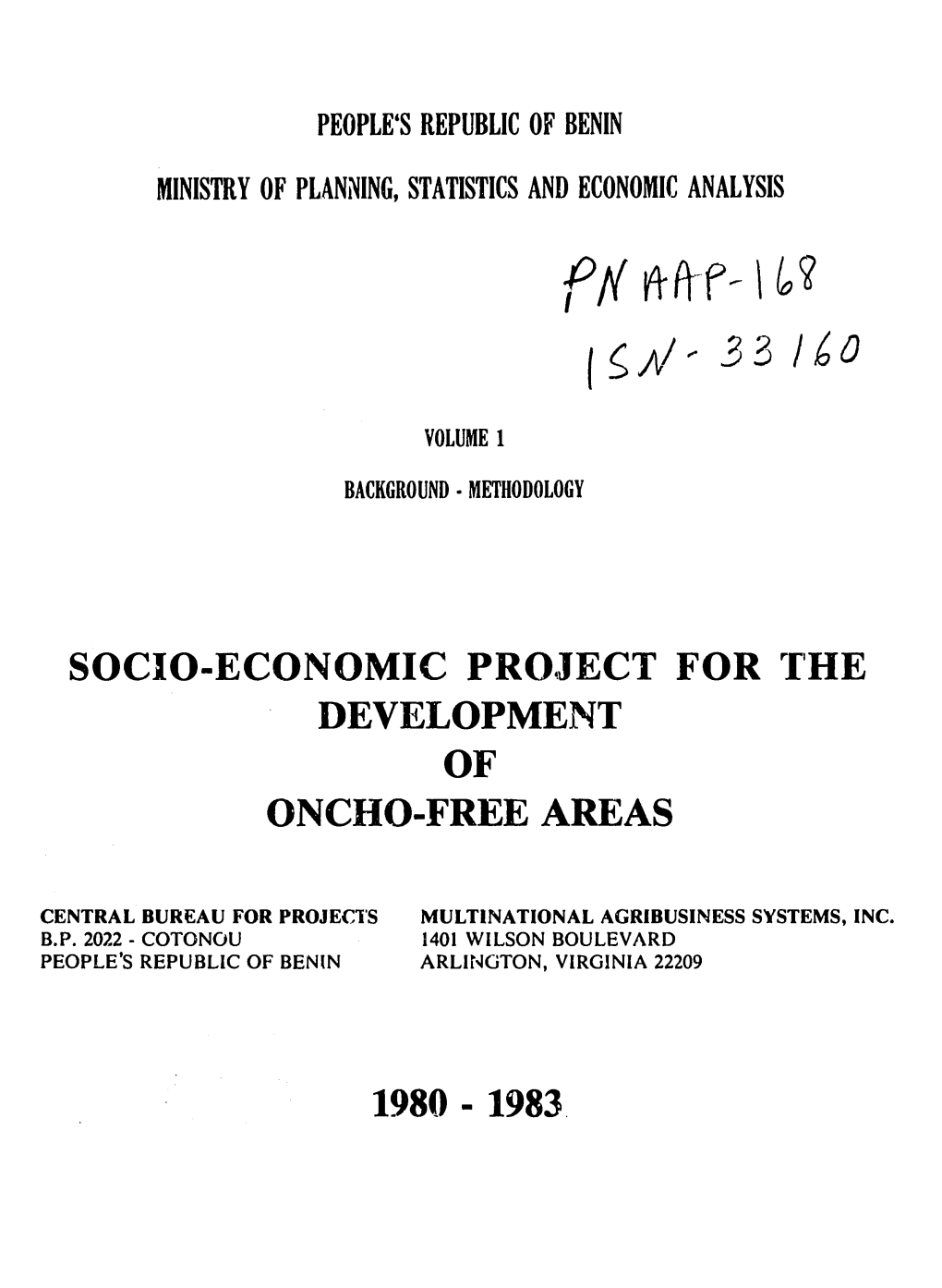 Socio-Economic Project for the Development Oncho