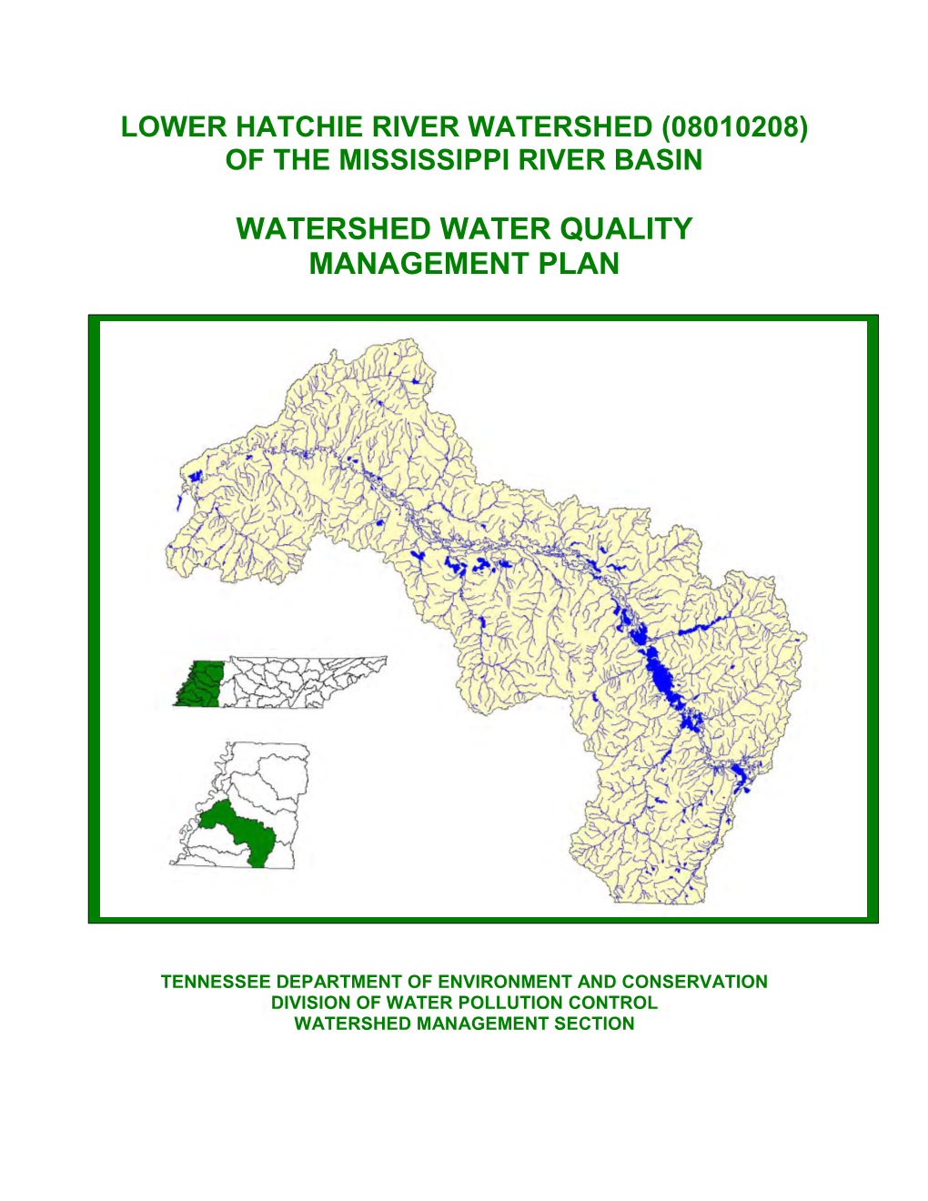 Lower Hatchie River Watershed (08010208) of the Mississippi River Basin