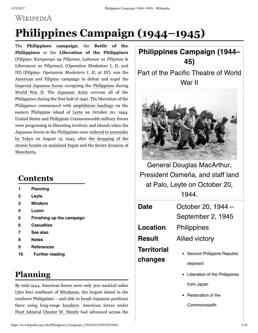 Philippines Campaign (1944–1945) - Wikipedia