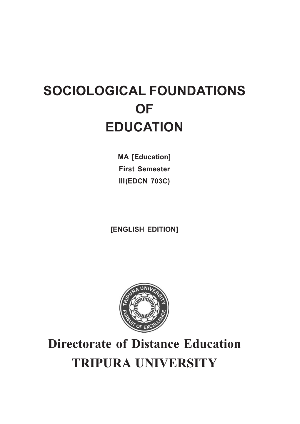 EDCN-703C-Sociological Foundation of Education.Pdf