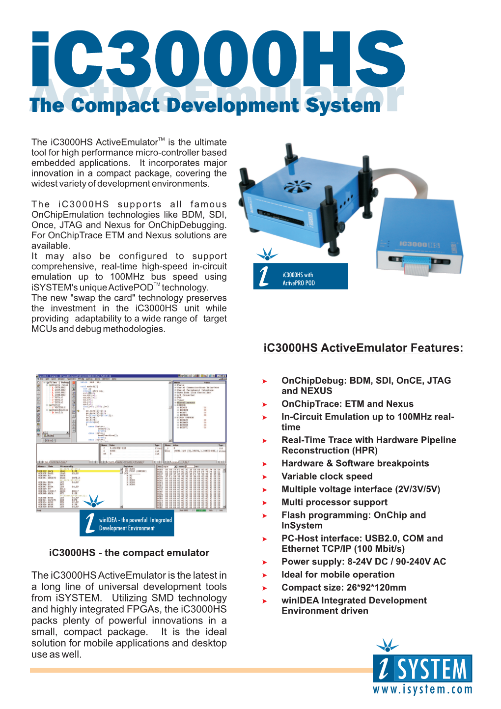 Ic3000hs Theactiveemulator Compact Development System