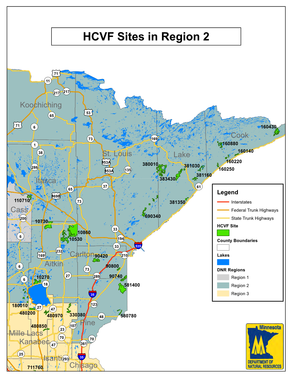 HCVF Candidate Sites in Region 2