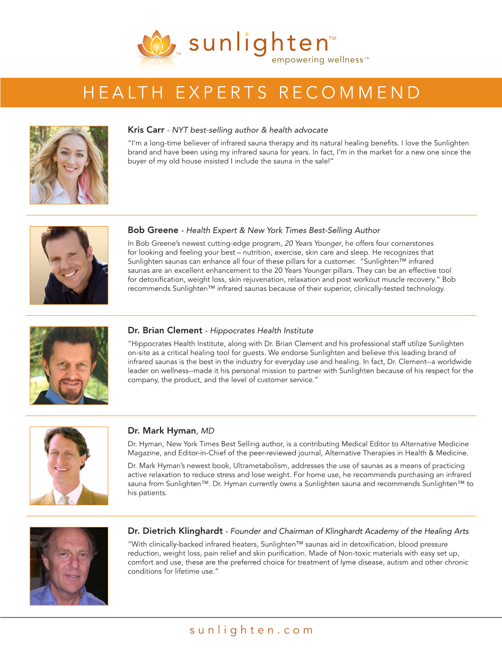 Health Experts Recommend