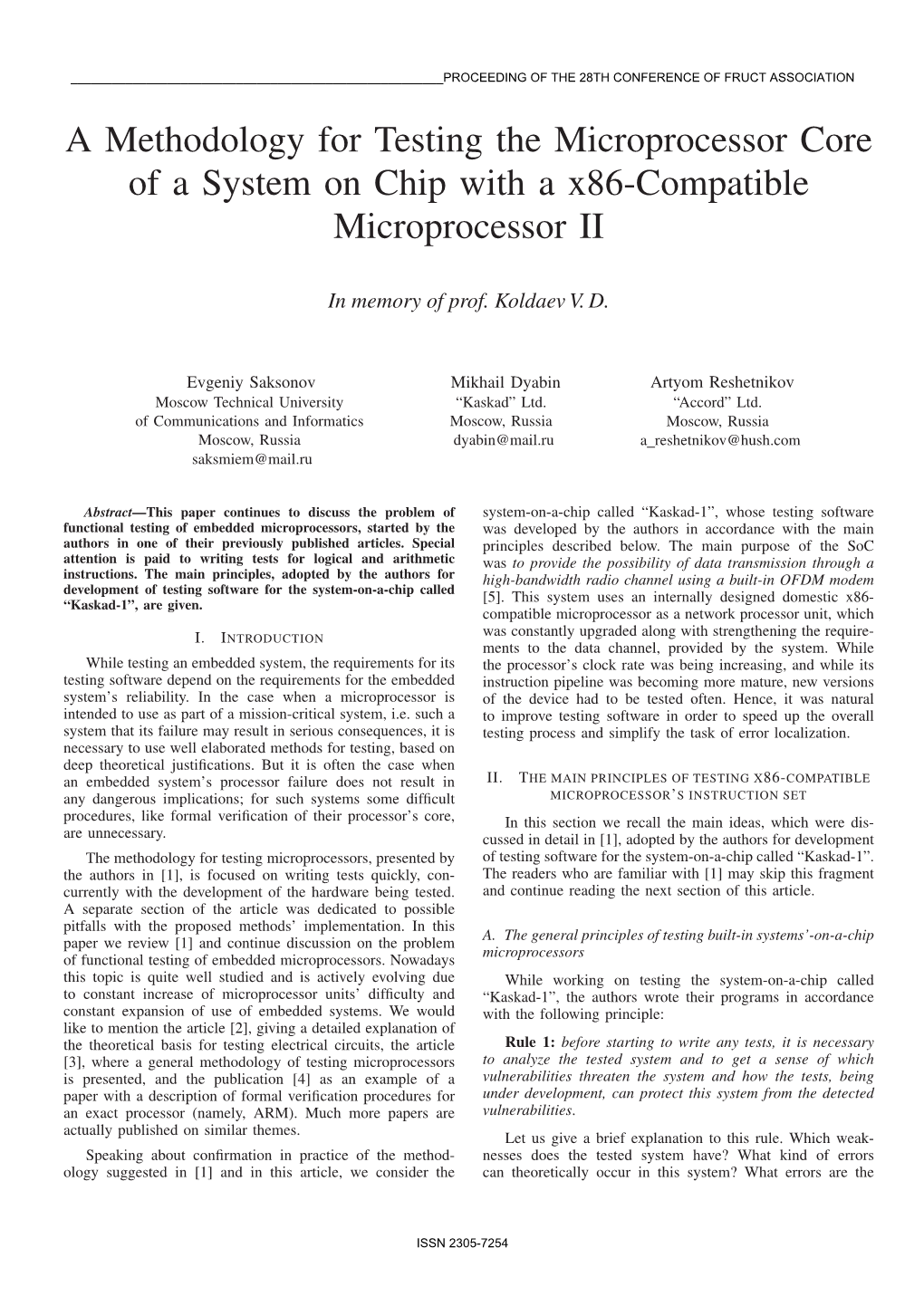 A Methodology for Testing the Microprocessor Core of a System on Chip with a X86-Compatible Microprocessor II