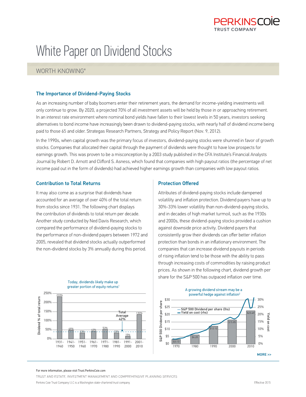 White Paper on Dividend Stocks