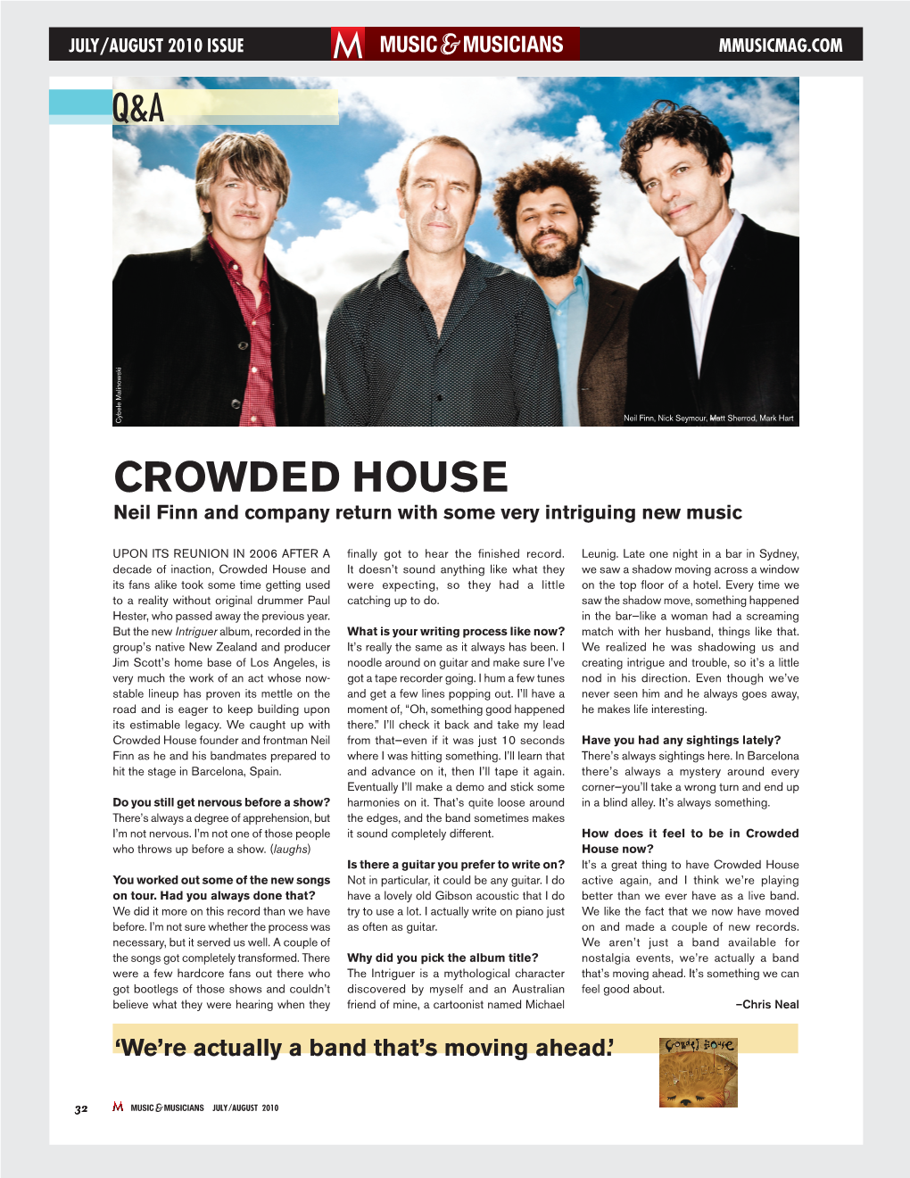 CROWDED HOUSE Neil Finn and Company Return with Some Very Intriguing New Music