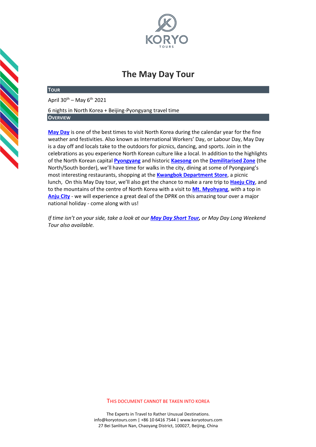 The May Day Tour
