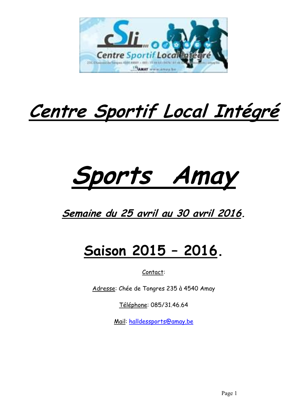 Centre Sportif Local Intégré