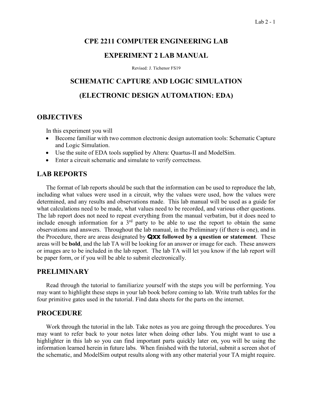 Schematic Capture and Logic Simulation