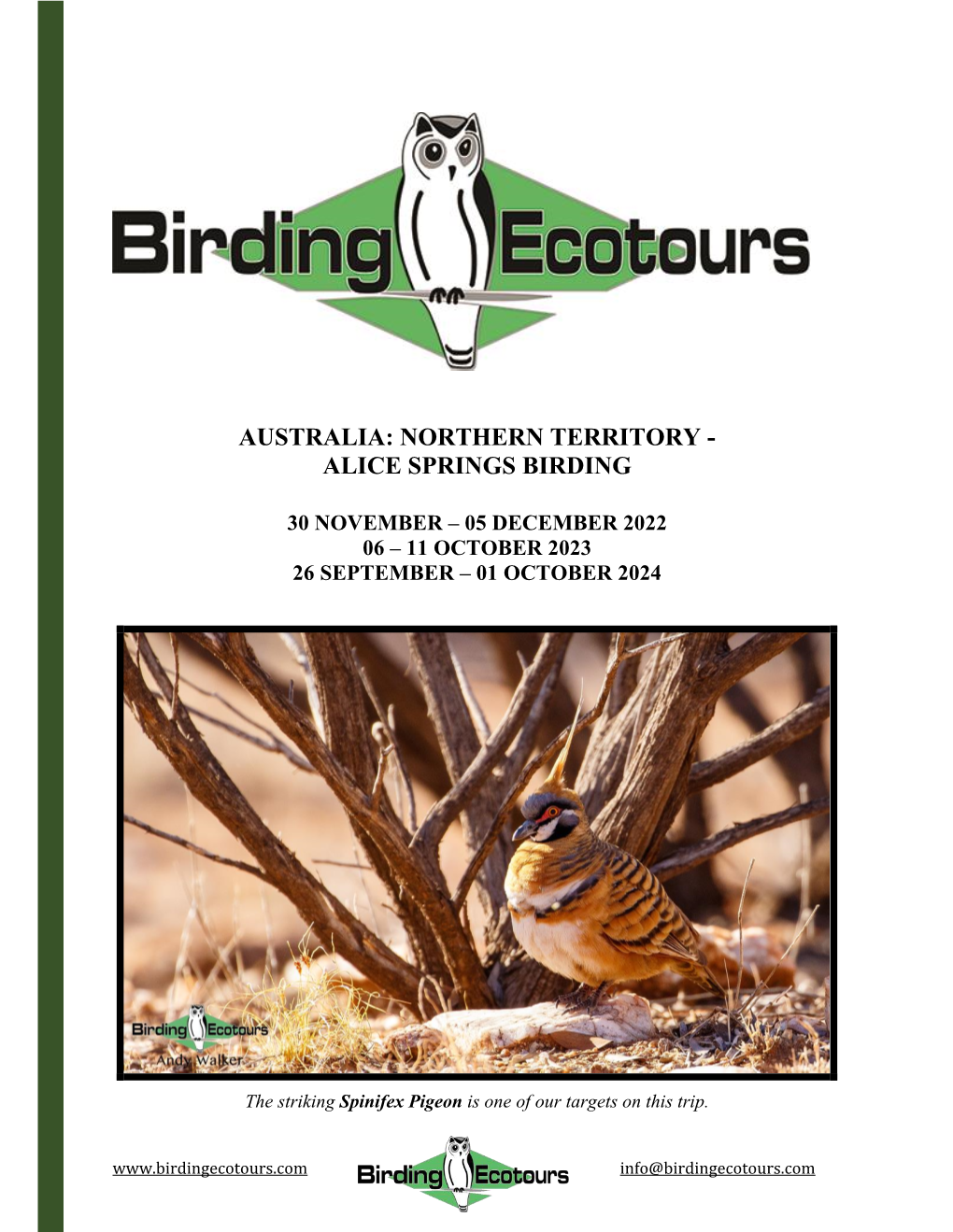 Australia: Northern Territory - Alice Springs Birding