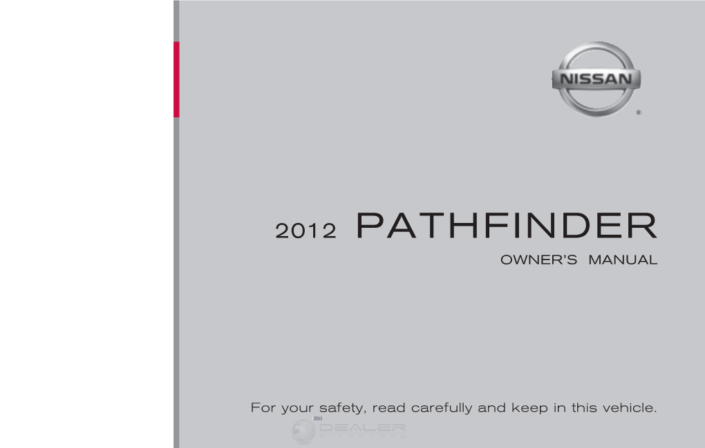 2012 Nissan Pathfinder | Owner's Manual
