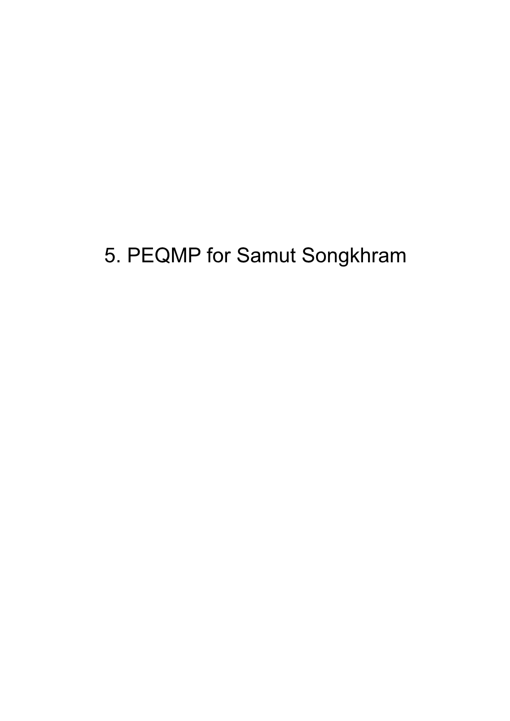 5. PEQMP for Samut Songkhram