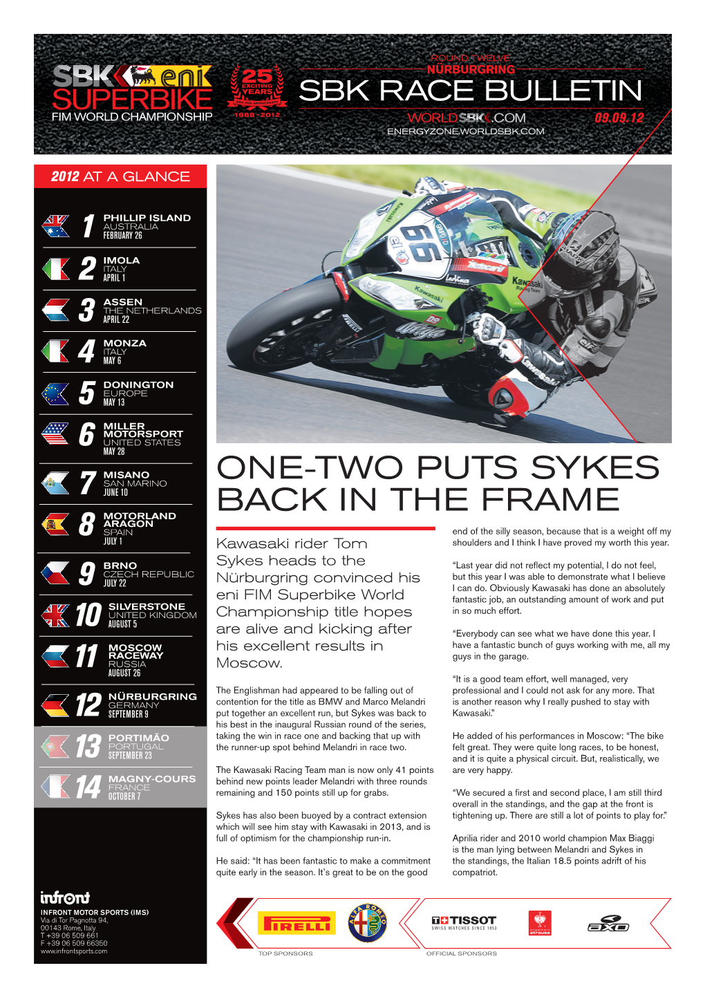 One-Two Puts Sykes Back in the Frame