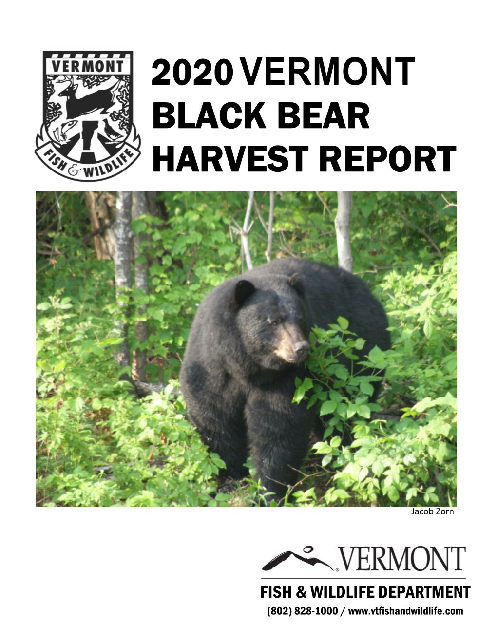 2020 Black Bear Harvest Report