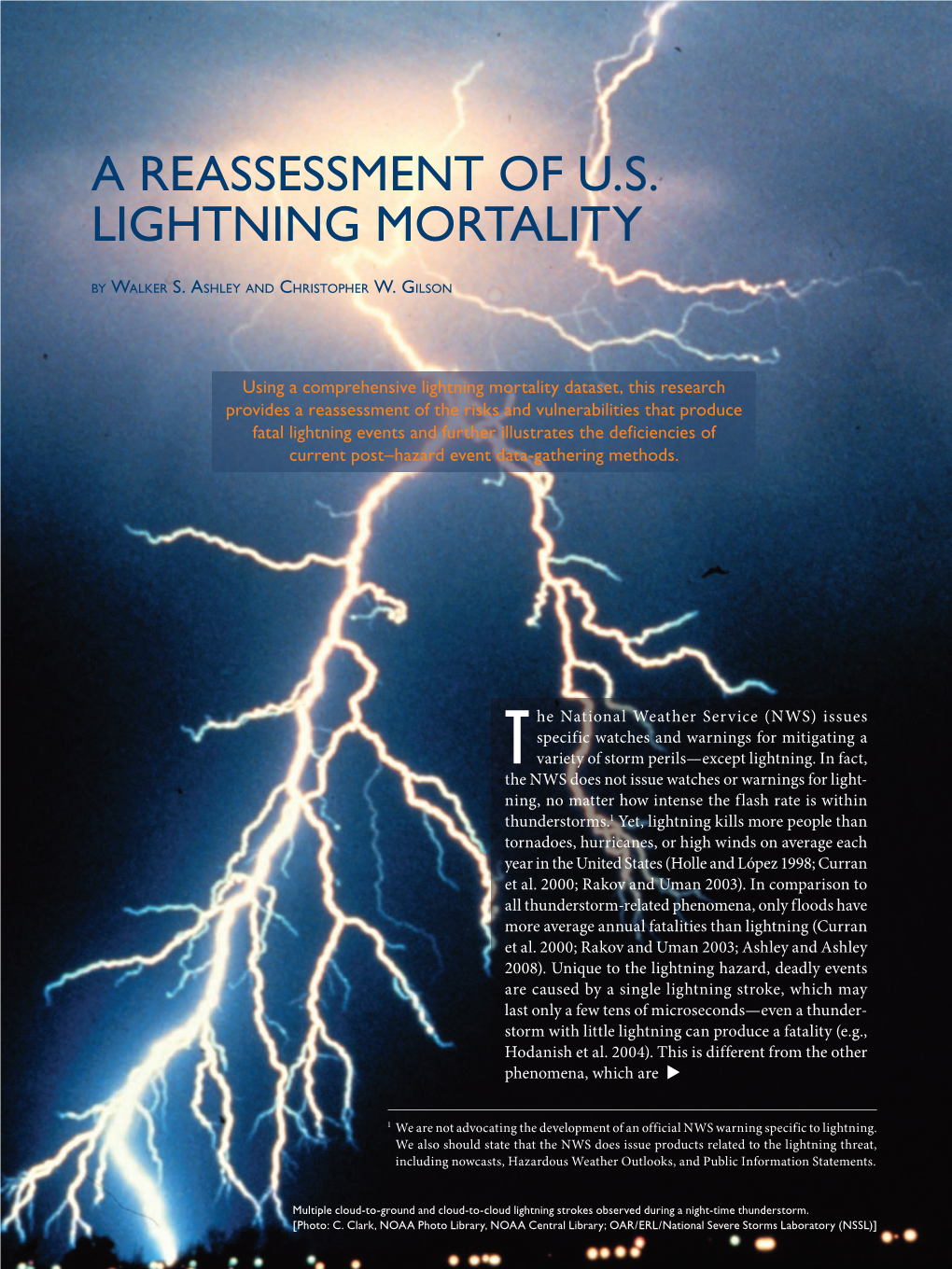 A Reassessment of U.S. Lightning Mortality