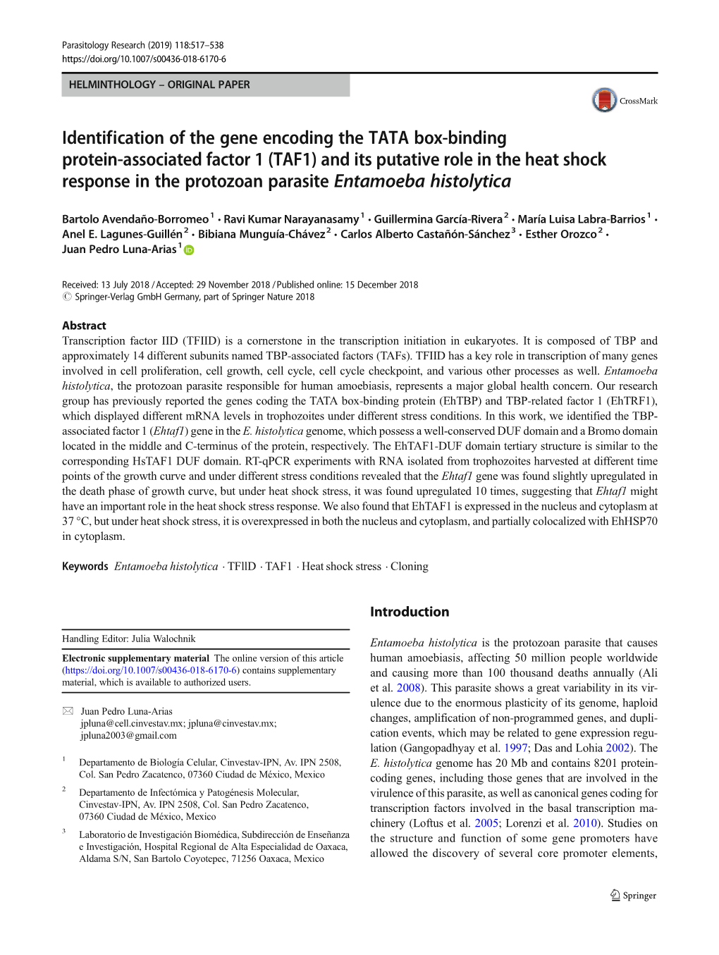 Identification of the Gene Encoding the TATA Box-Binding Protein