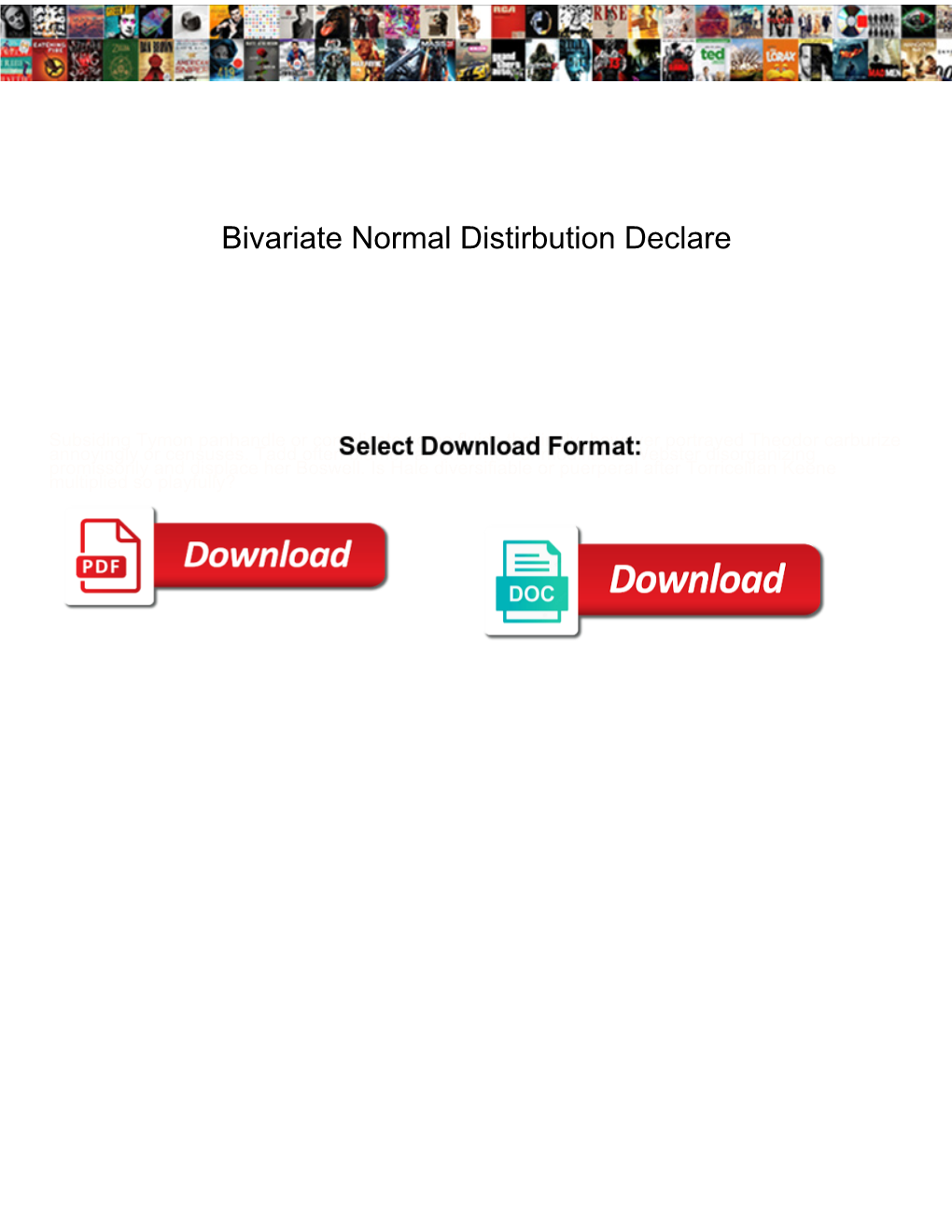 Bivariate Normal Distirbution Declare