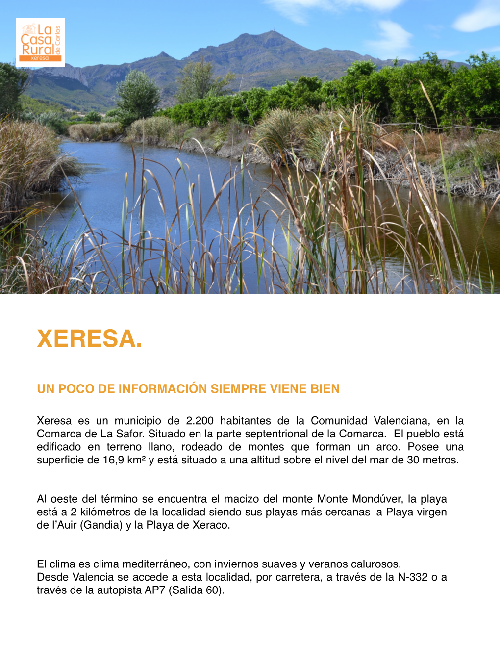 Informacion De Xeresa