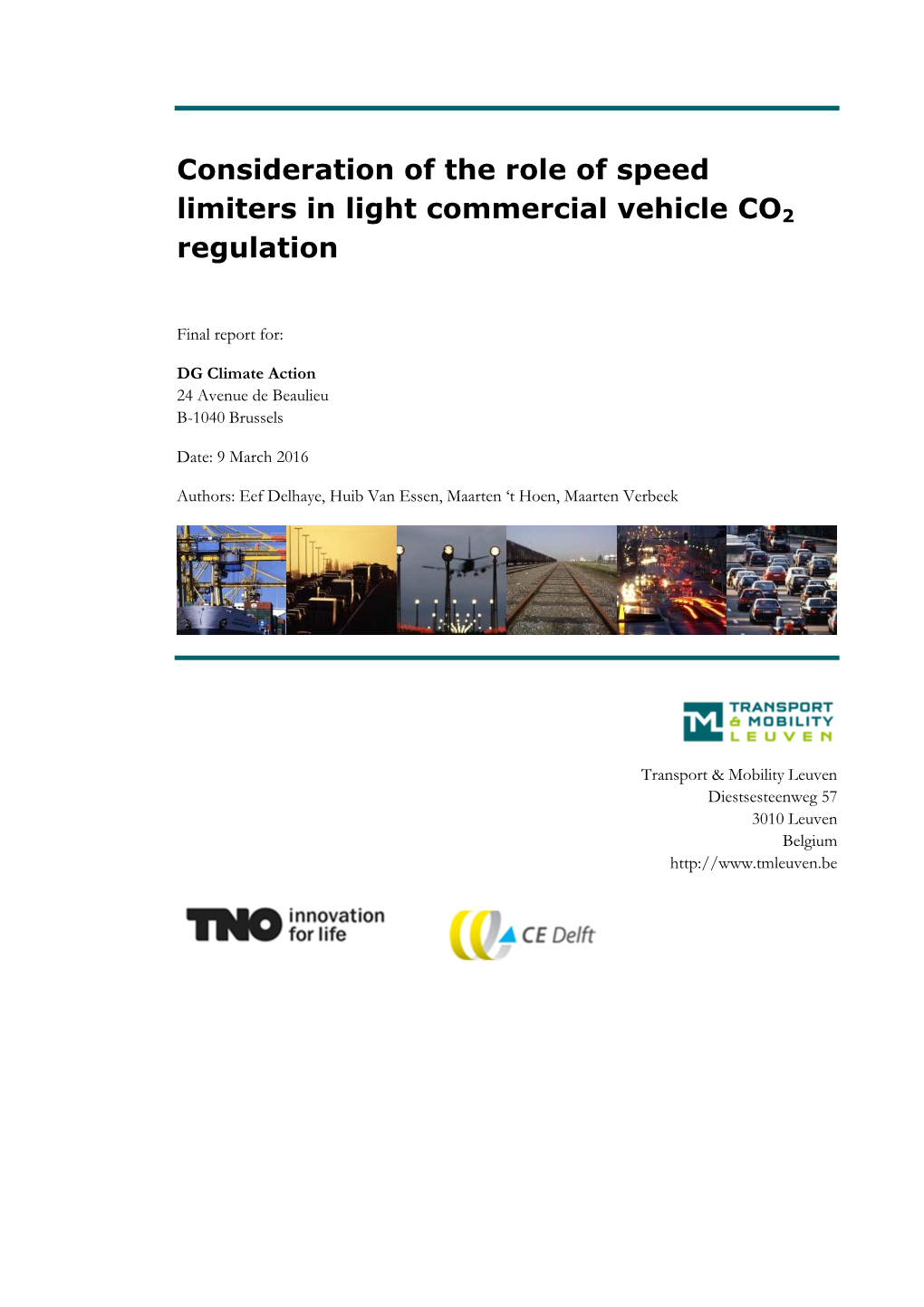 Consideration of the Role of Speed Limiters in Light Commercial Vehicle CO2 Regulation”