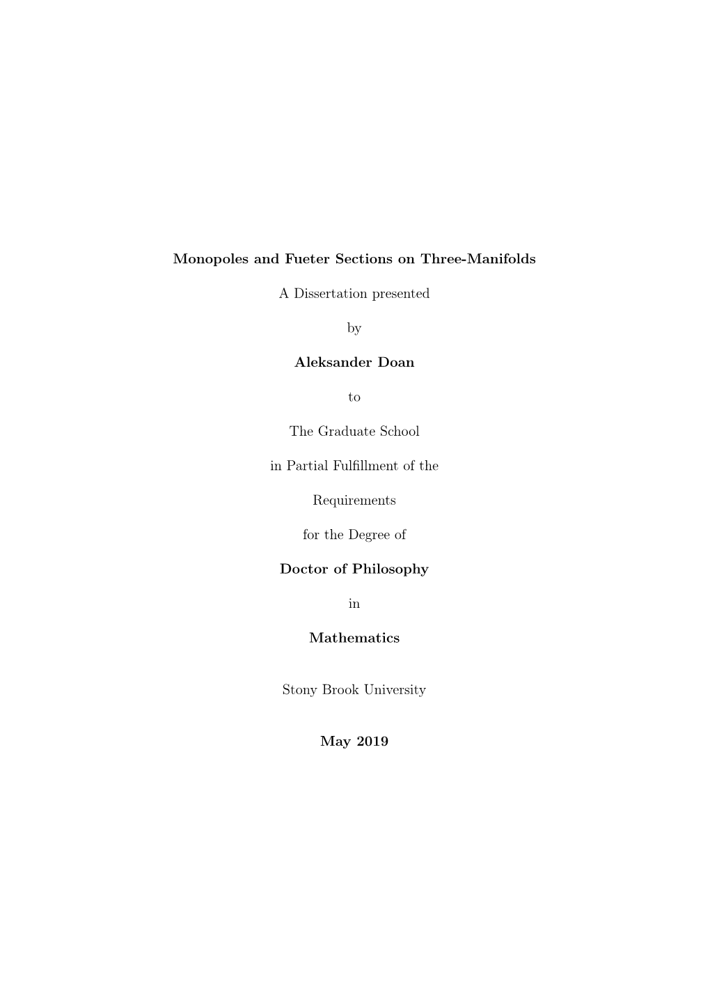 Monopoles and Fueter Sections on Three-Manifolds