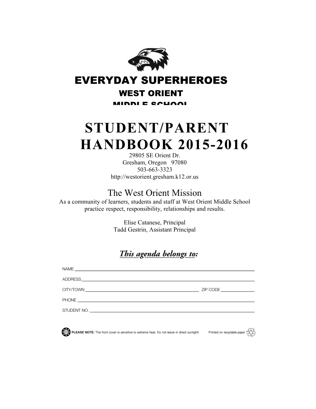 This Student Handbook and Assignment Book Has Been Designed for Two Specific Reasons