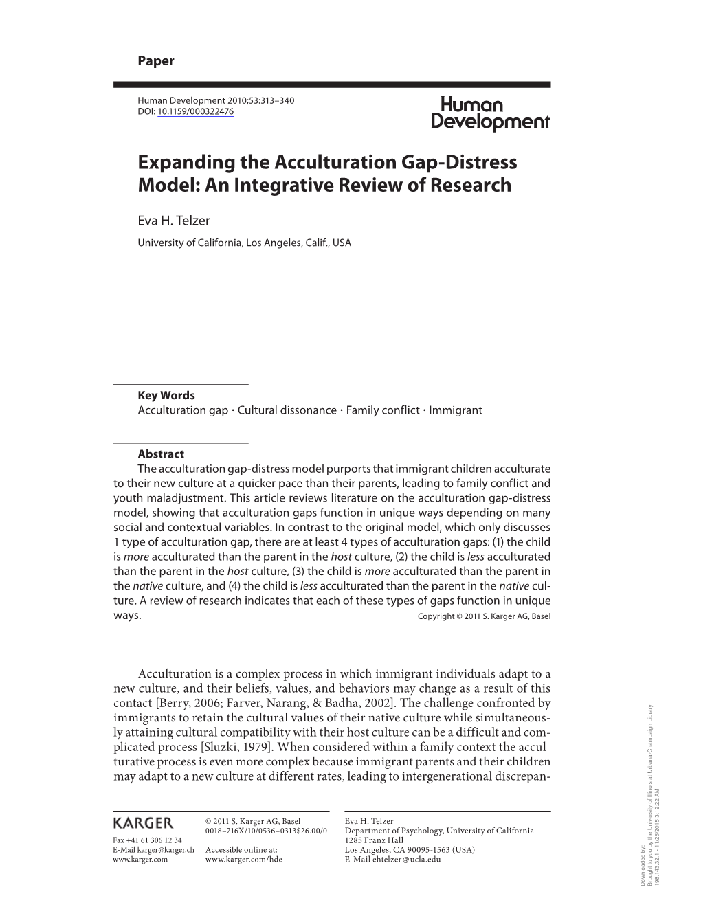Expanding the Acculturation Gap-Distress Model: an Integrative Review of Research