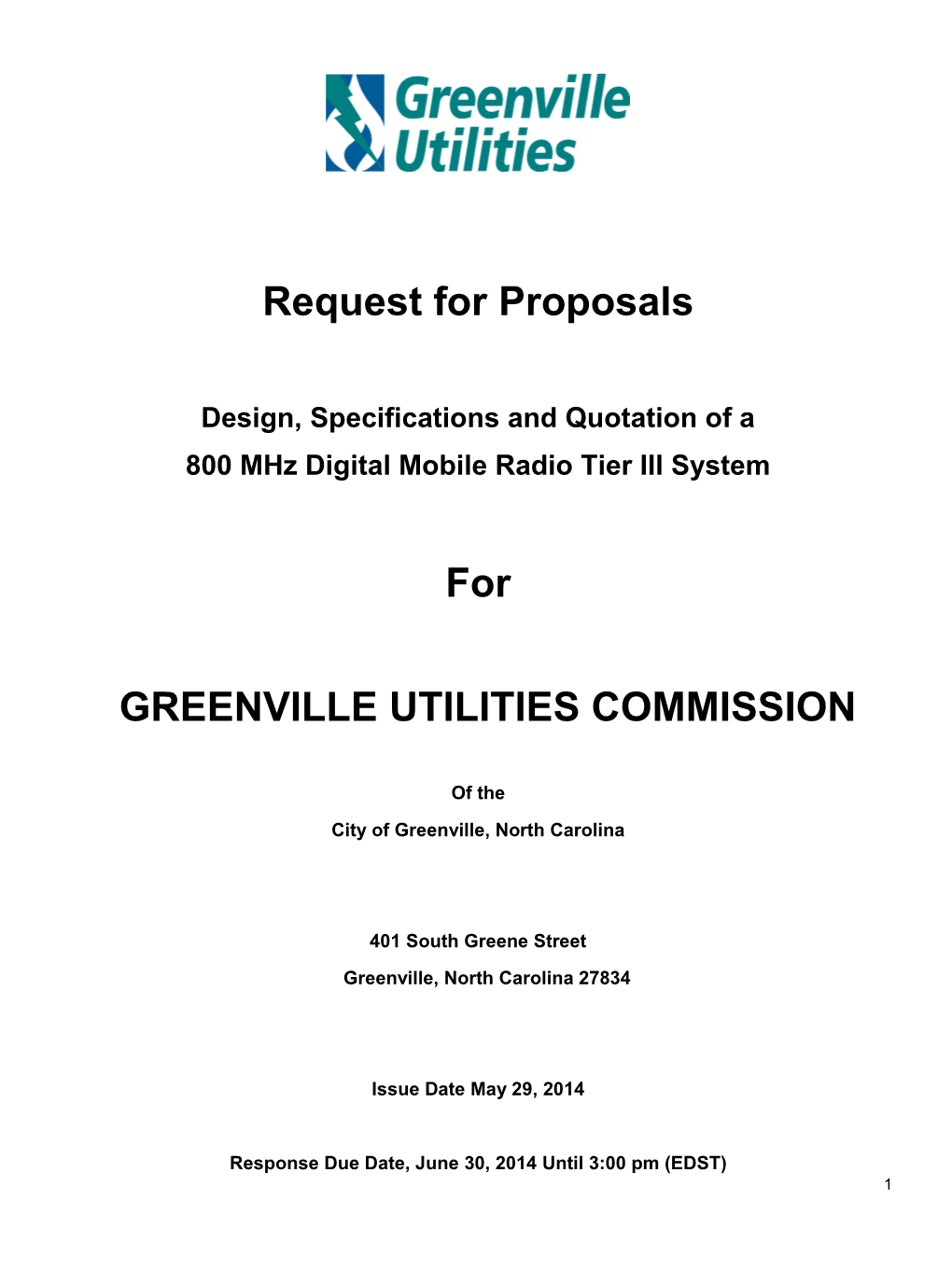 Request for Proposals