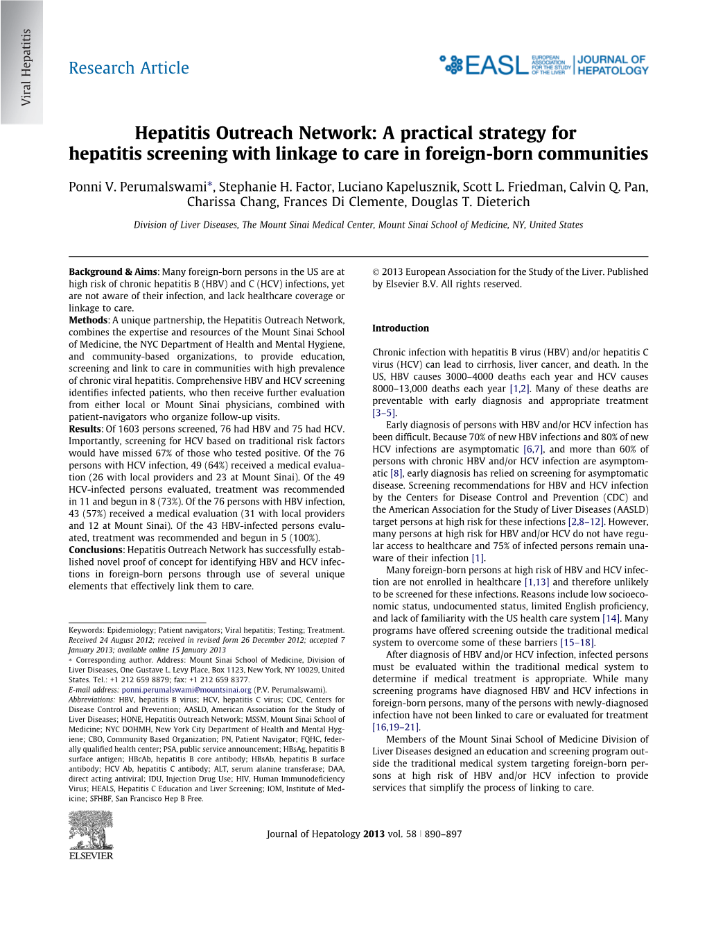 A Practical Strategy for Hepatitis Screening with Linkage to Care in Foreign-Born Communities