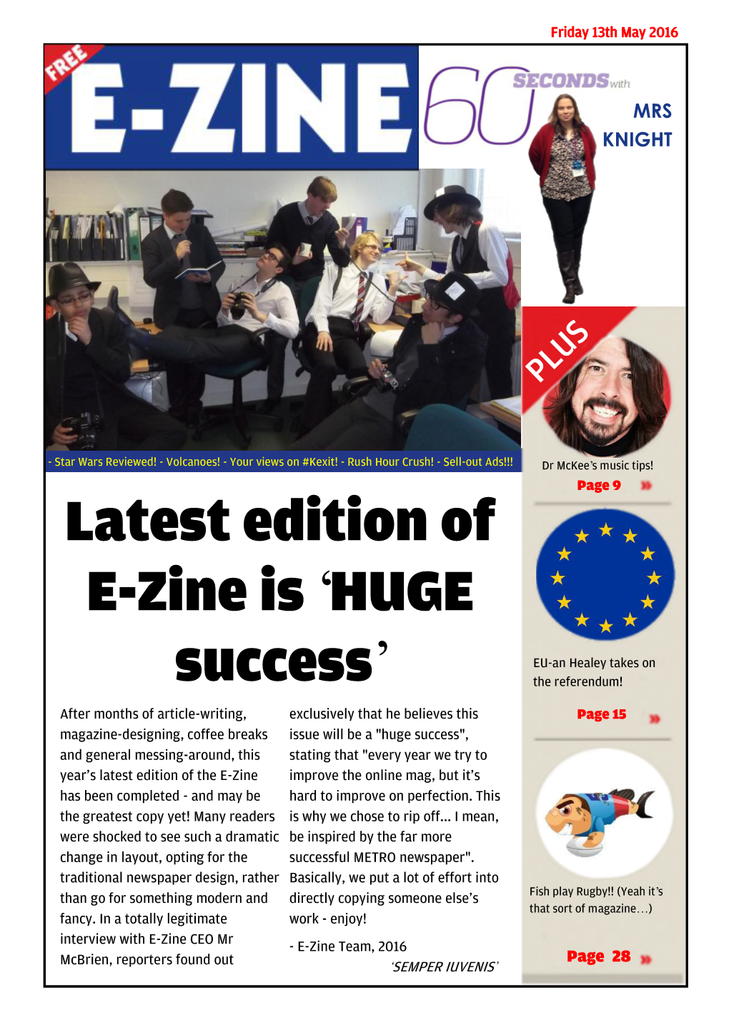 Latest Edition of E-Zine Is ‘HUGE