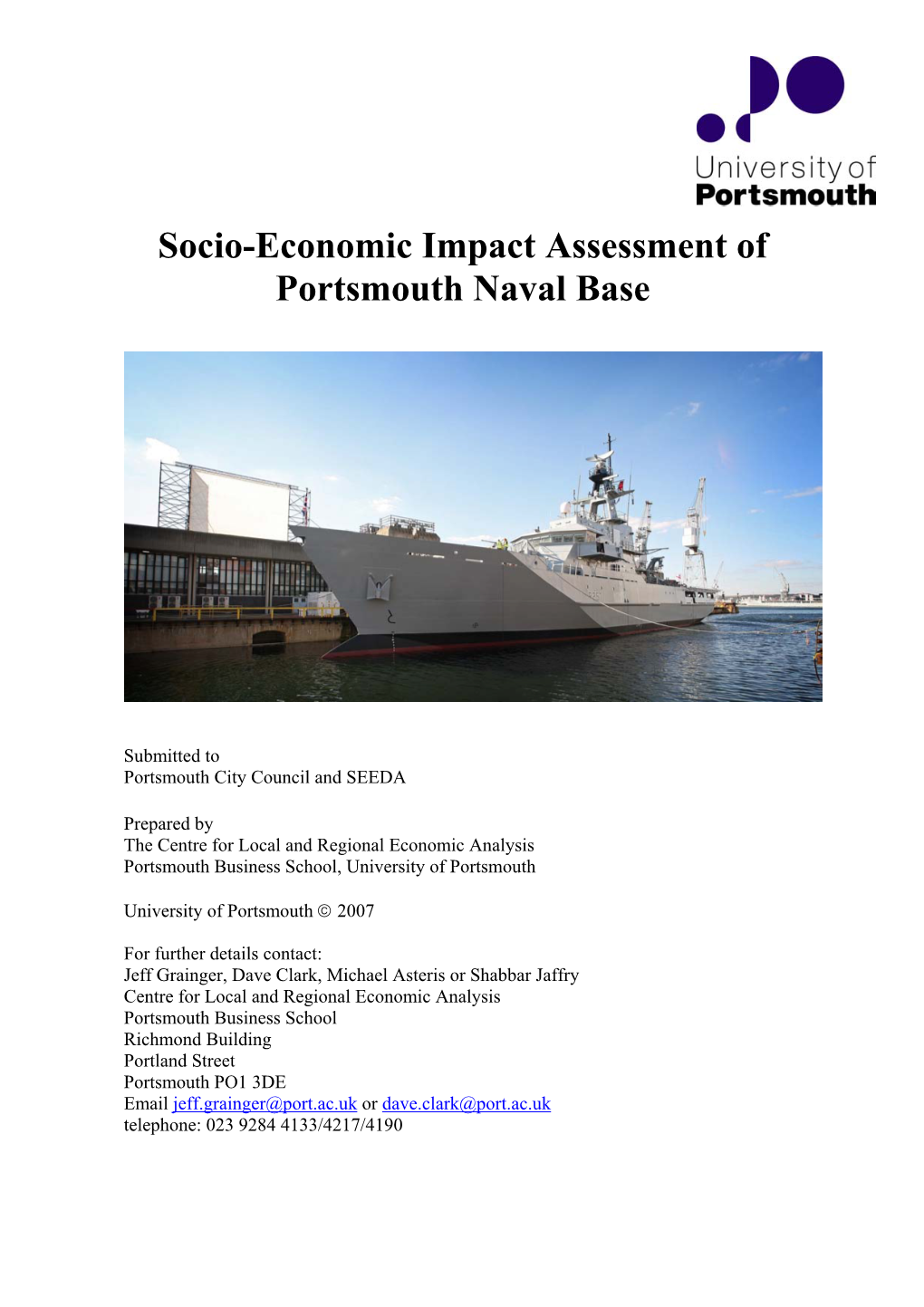 Socio-Economic Impact Assessment of Portsmouth Naval Base