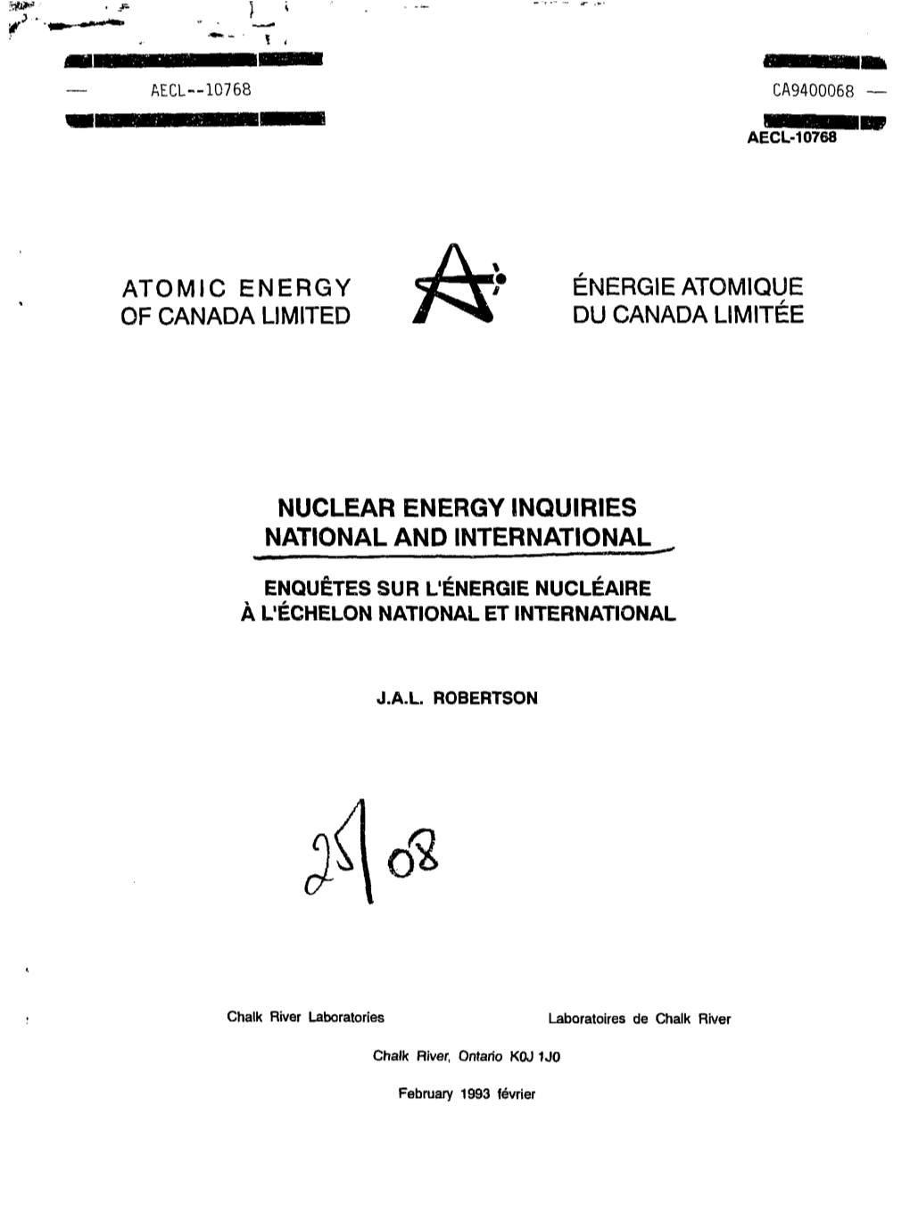 Atomic Energy of Canada Limited Energieatomique Du