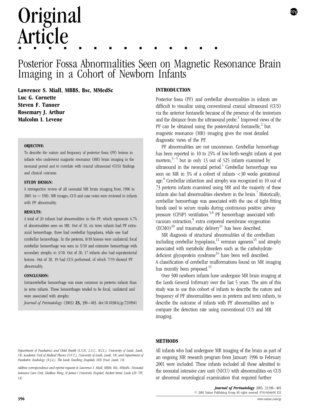 Posterior Fossa Abnormalities Seen on Magnetic Resonance Brain Imaging in a Cohort of Newborn Infants