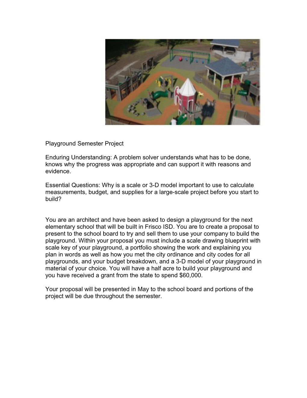 Playground Semester Project