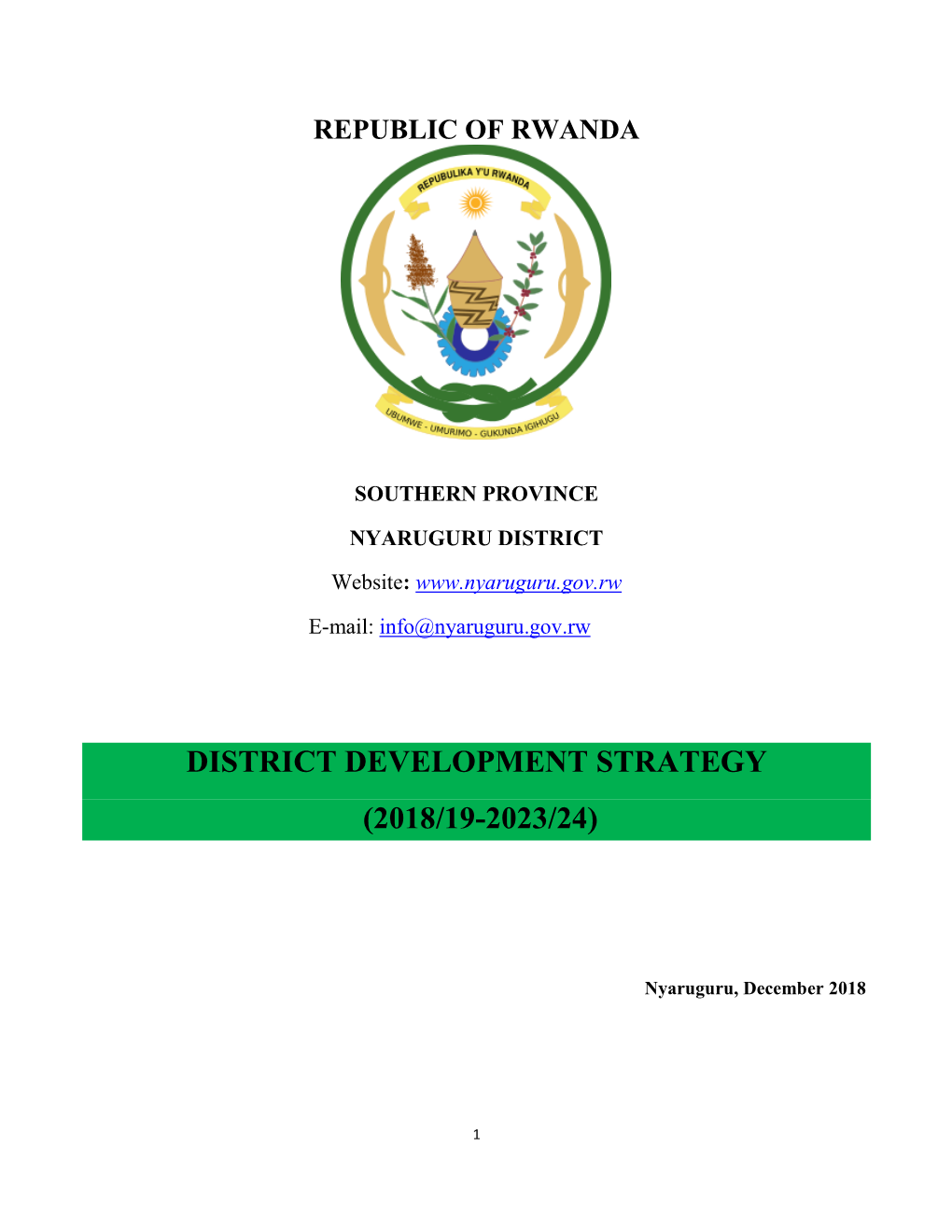 District Development Strategy (2018/19-2023/24)