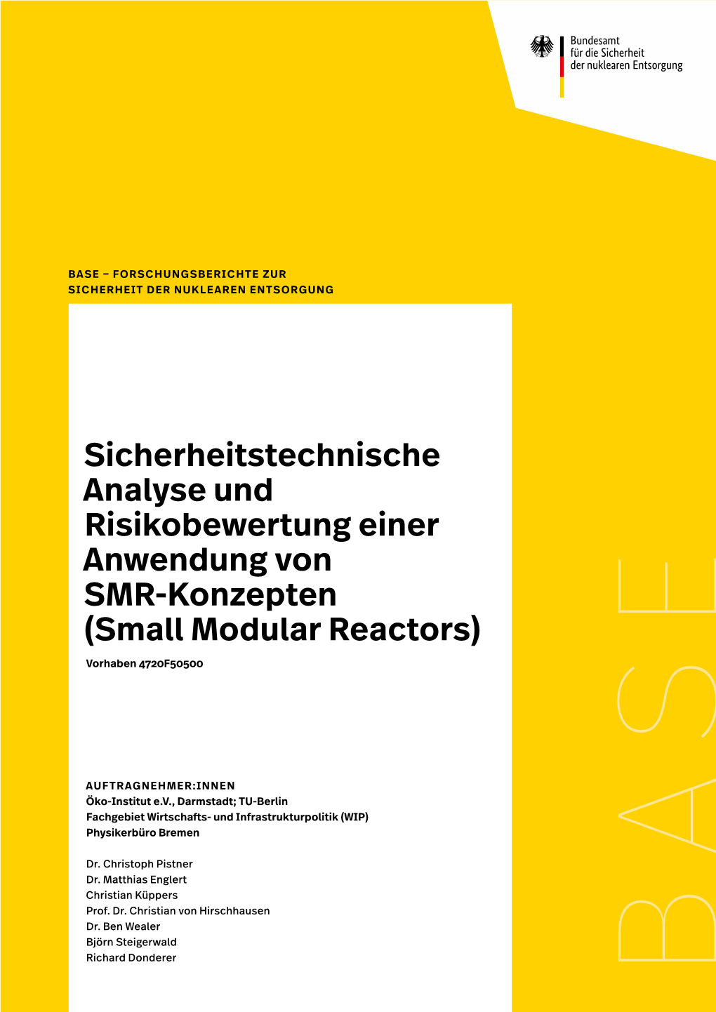 Small Modular Reactors) Vorhaben 4720F50500