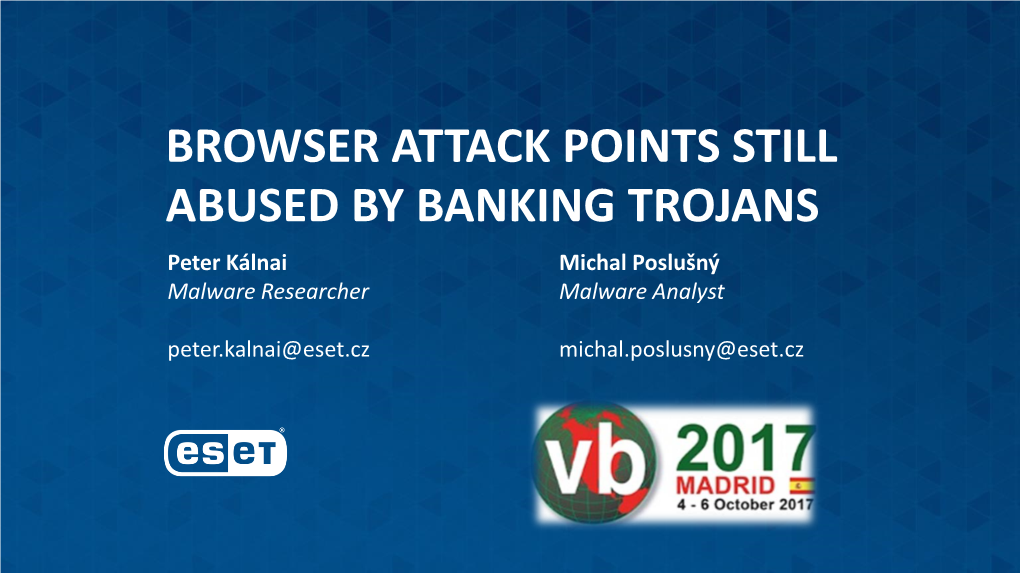 Browser Attack Points Still Abused by Banking Trojans
